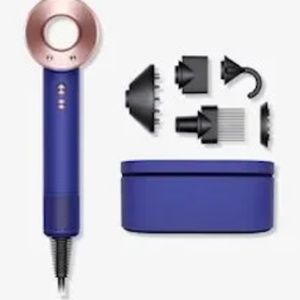 dyson blue copper blow dryer with attachments